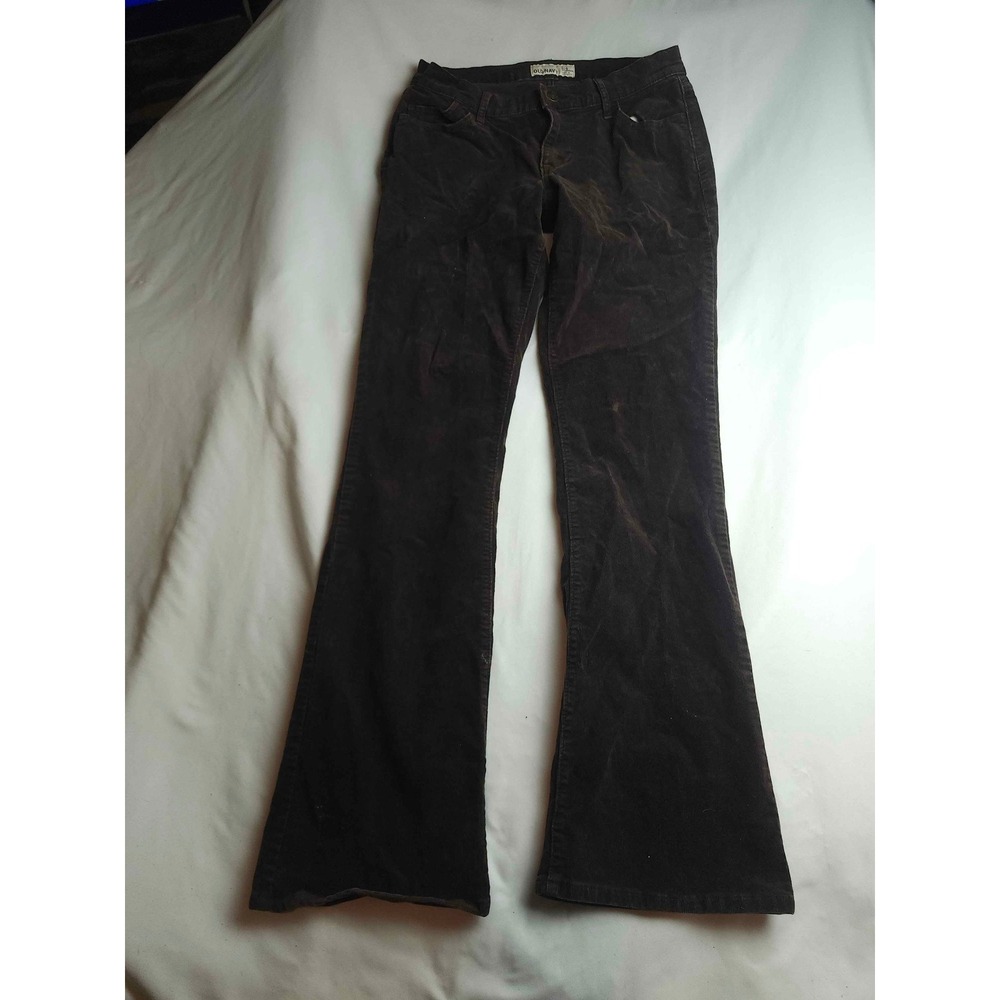 Old Navy Espresso Brown Corduroy Flare Leg Pants Womens Size‎ 4 Regular